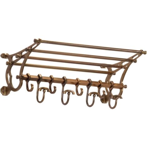 Soporte de equipaje con perchas de pared aluminio