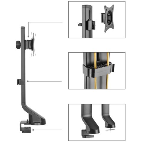 Soporte de Escritorio para Pantalla de 17-32" con gestión de Cables Maclean Brackets MC-853