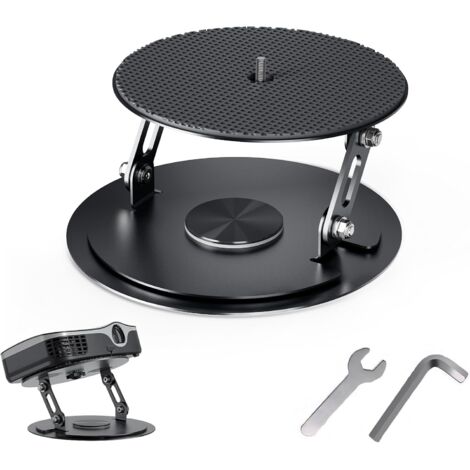 Soporte de escritorio para proyector, soporte giratorio de 360° con tornillo de 1/4 de pulgada, compatible con la mayoría de los proyectores, ideal para cine en casa y oficinas.