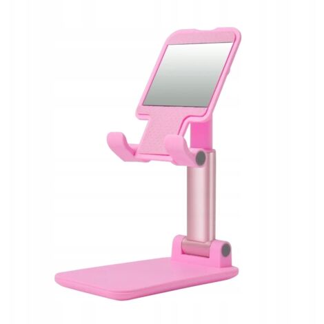 Soporte de escritorio plegable para tableta y teléfono, de 4 a 13 pulgadas, color rosa