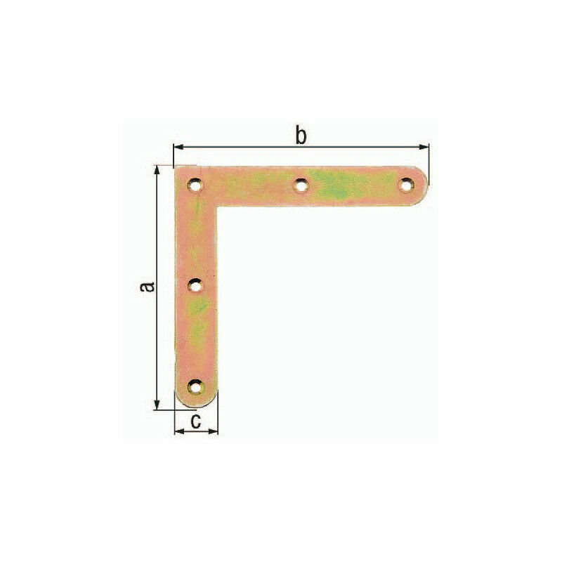 

Soporte de esquina L.120x120mm An.20mm STA galv. Amarillo galv. (Por 20) - GAH