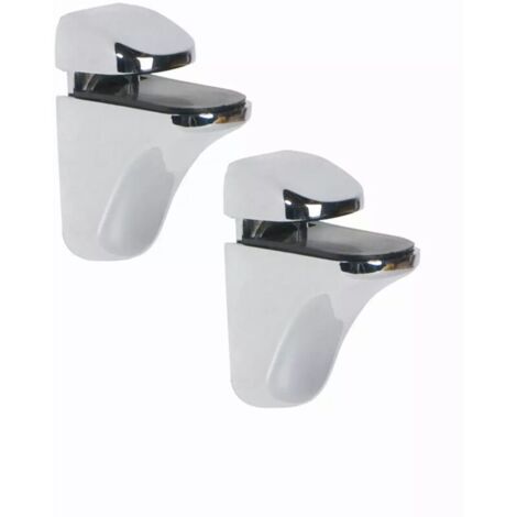 Soporte de estante de vidrio ajustable de 2 piezas, soporte para estantes de madera/vidrio con un espesor de 3-21 mm