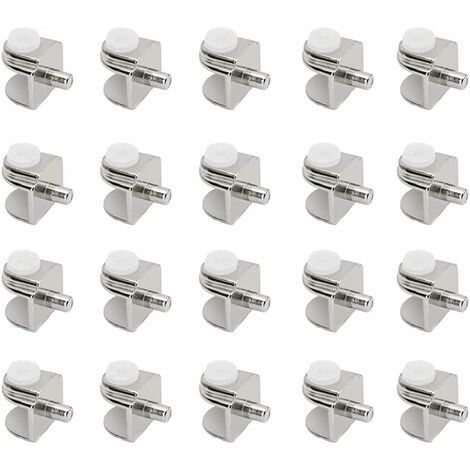 Soporte de estante de vidrio ajustable de 20 piezas, abrazadera de vidrio, abrazadera de bisagra de vidrio resistente, adecuado para soporte de vidrio