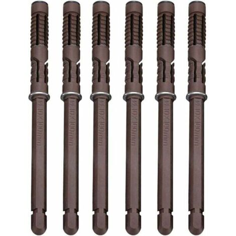 Soporte de estante flotante oculto, soportes de pared para estantes de Ø10 x 100 mm - Soporte invisible resistente, soportes ocultos para estantes de pared de bricolaje, tablero flotante [paquete de 6