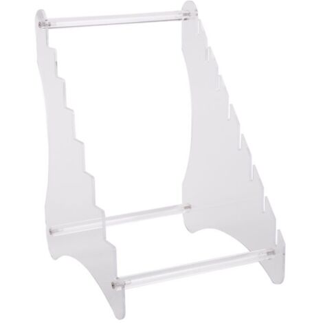 Soporte de exhibición de cuchillos de acrílico de ocho capas, soporte para navajas de bolsillo para supervivencia y caza.