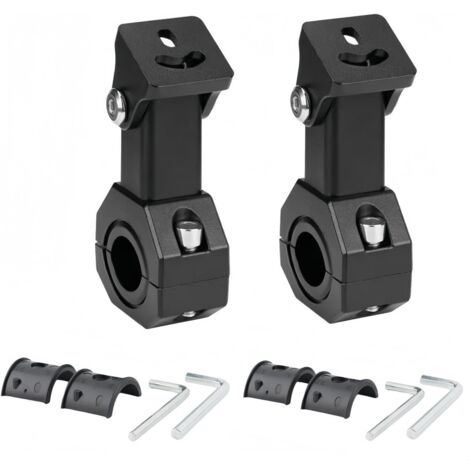 Soporte de faro de motocicleta de 2 piezas con ajuste de 360 grados, adecuado para barras de protección de 17-33 mm, soporte de lámpara de motocicleta adicional