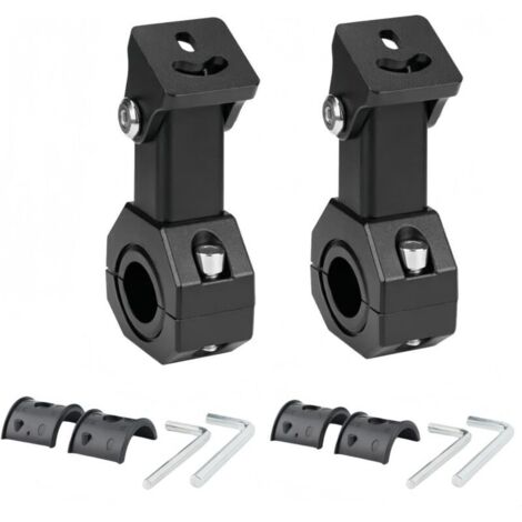 Soporte de faro de motocicleta de dos piezas con ajuste de 360 grados, compatible con barras protectoras de 17-33 mm, soporte de faro de motocicleta adicional