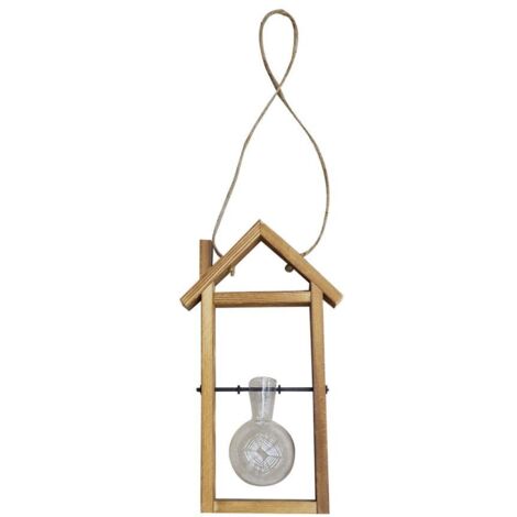Soporte de flores de madera con cristal 1 lugar cm17x6,5h30