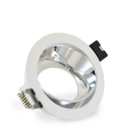 Soporte de foco de baja luminancia IP20 Plata PC - Ø 80 x 35mm Ø de perforación 70mm - Giratorio