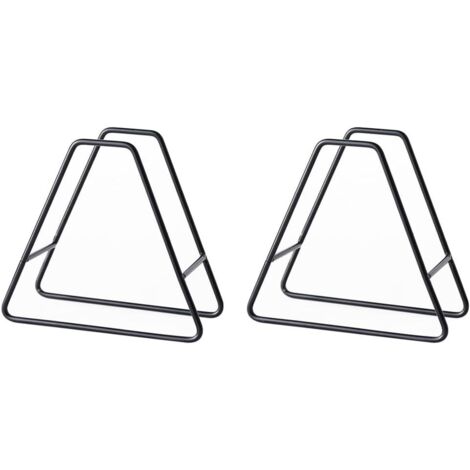Soporte de hierro para posavasos, 2 piezas, estante metálico para posavasos para cocina y sala de estar, organizador que ahorra espacio para posavasos redondos, elegante soporte para mesas y tazas.
