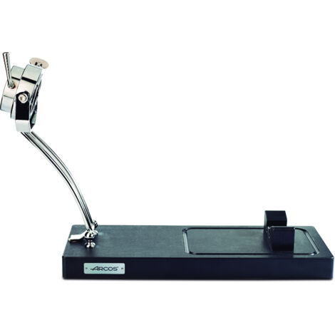 Soporte de Jamón Arcos 693900 de polietileno PE-500 de acero inoxidable AISI-304 medidas 530 x 386 x190 mm en caja regalo
