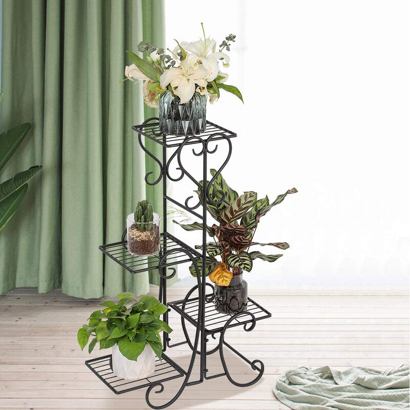 

Soporte de maceta para plantas,Estante de metal ,Soporte de exhibición de flores para sala de estar, jardín 107x22x57cm