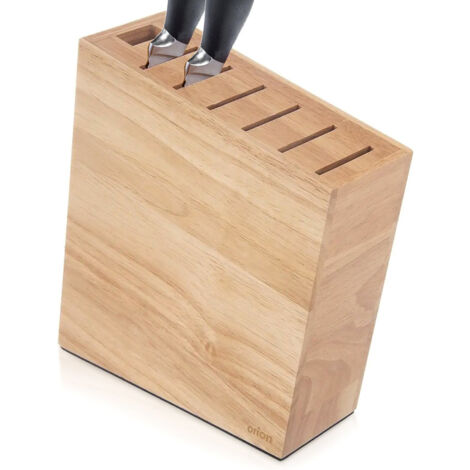 SOPORTE DE MADERA PARA CUCHILLOS CON COMPARTIMENTOS, BLOQUE ORGANIZADOR DE COCINA, INSERTO