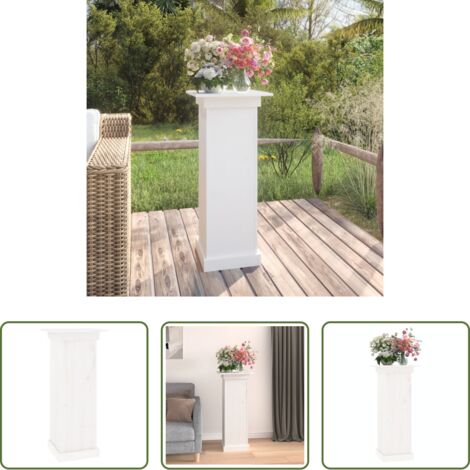 Soporte de madera -  Soporte para plantas madera maciza de pino blanco 40x40x90 cm