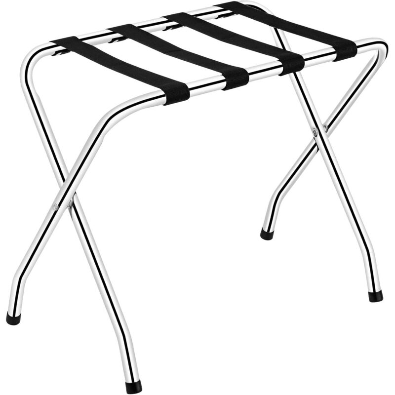 

Soporte de Maletas Portamaletas Plegable de Metal Soporte Portaequipajes con Tiras de Nylon Portaequipajes Duradero para Casa Dormitorio Hotel