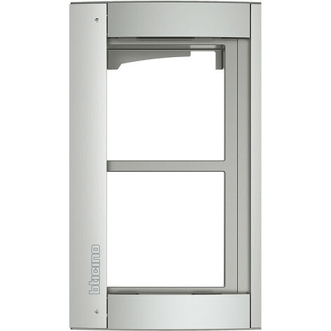Soporte de marco Bticino con marco 2 módulo SFERA Nuevo acabado Allmetal 350221