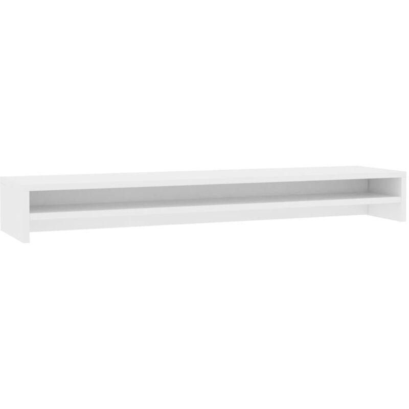 

Soporte de mesa para pantalla de aglomerado blanco 100x24x13 cm - Blanco - Vidaxl