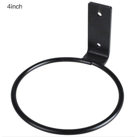 Soporte de metal negro para macetas de 15 cm (6 pulgadas) para montaje en pared, ideal para patio y jardín [Soporte para macetas] [1 pieza]
