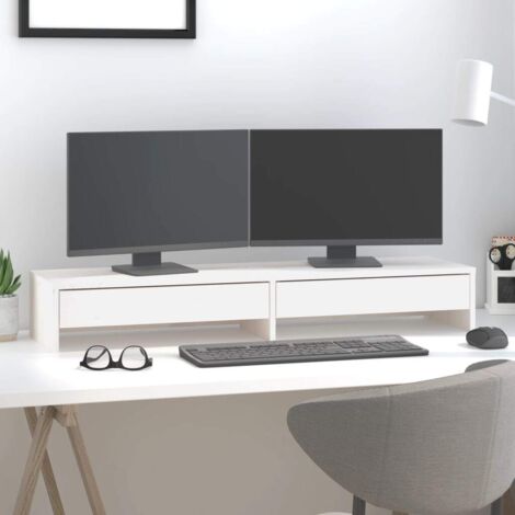 Soporte de monitor madera maciza de pino  100x27x15 cm