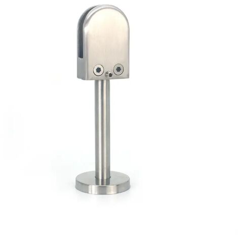 Soporte de montaje en forma de U para paneles de vidrio sin marco fabricado en acero inoxidable 304 con barra de soporte de vidrio extra ancha de 60 mm, adecuado para vidrio con un espesor de 15-20 mm