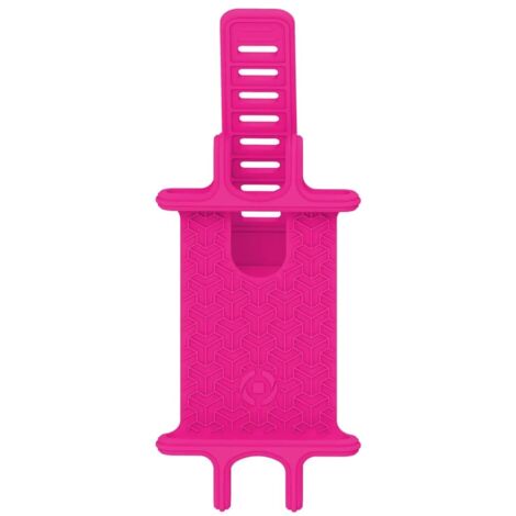 Soporte de Móvil para Bicicletas Celly EASYBIKEPK Rosa Silicona
