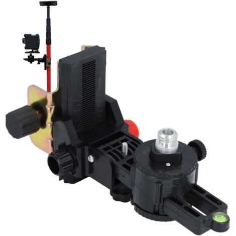 Soporte de nivel, soporte sólido en forma de L, montaje en pared multifuncional, adaptador de nivel láser con rotación de 360 grados