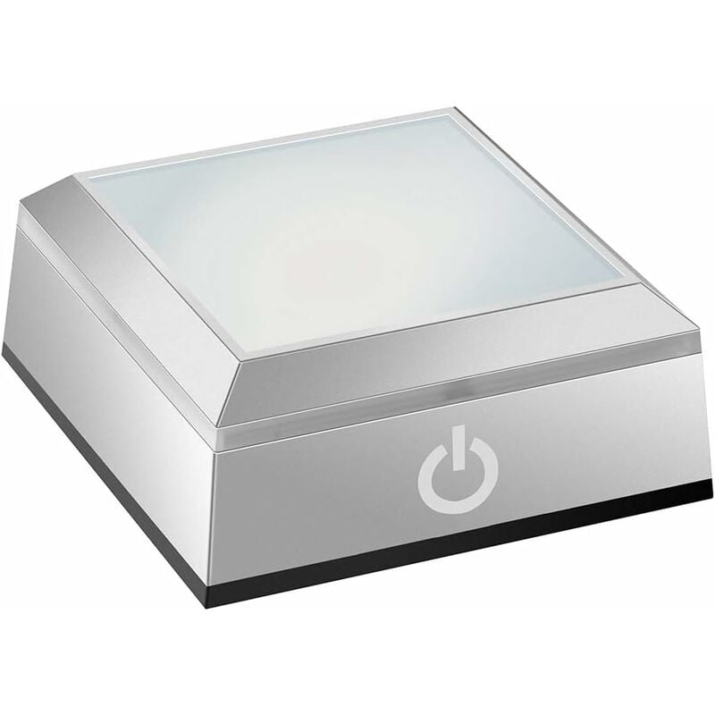 

Abcrital - Soporte de pantalla basado en luz LED Placa de visualización con interruptor táctil sensible para arte de cristal láser 3D