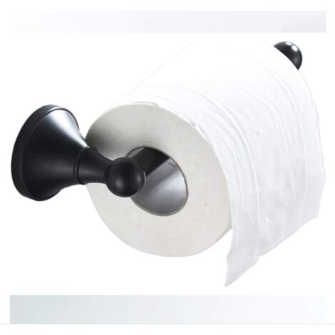 Soporte de papel higiénico antiguo para pared, soporte de rollo de baño retro, soporte para rollo de papel higiénico, negro