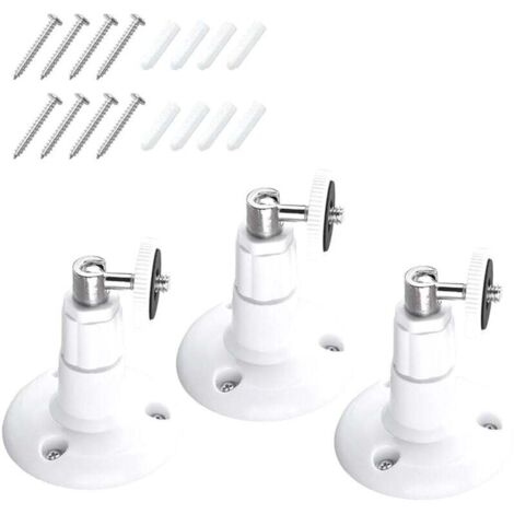 Soporte de pared ajustable 360°, paquete de 3, compatible con Ring Stick Up Cam Pro, ajustable 360° para cámara de interior de primera generación.