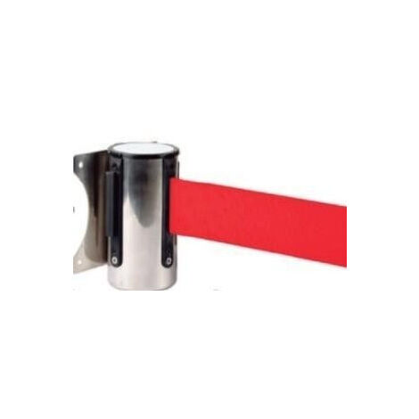 Soporte de pared de acero inoxidable con cinta roja SEKURECO