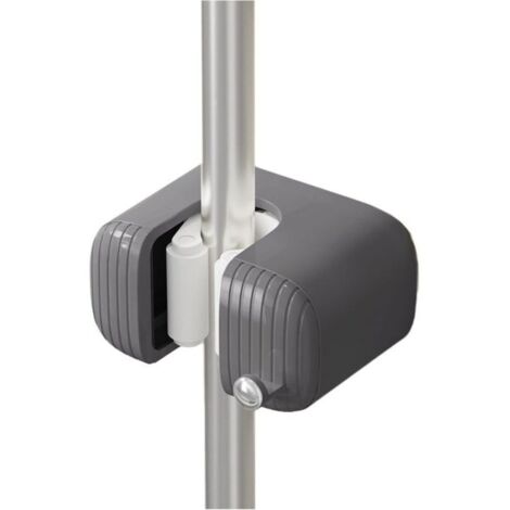 Soporte de pared de acero inoxidable para escobas – Clip organizador para fregonas, ideal para baño, cocina y jardín – 1 unidad