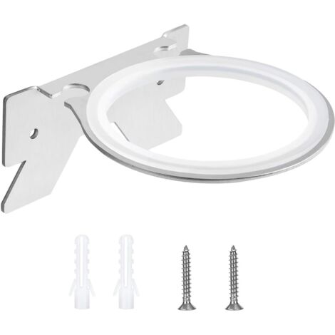 Soporte de pared de acero inoxidable para secador y plancha de pelo, ideal para el baño, el dormitorio o el balcón.