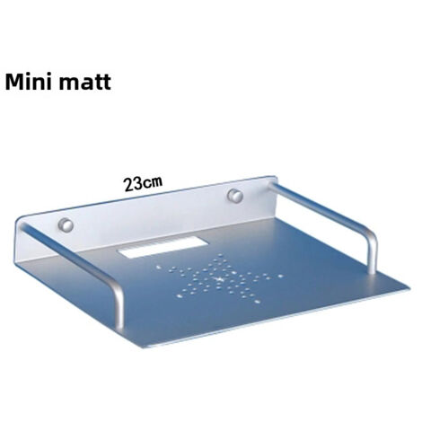 Soporte de pared de aluminio Jiesite para decodificador de TV, soporte de almacenamiento para router, negro (mini soporte compacto de aluminio para decodificador)