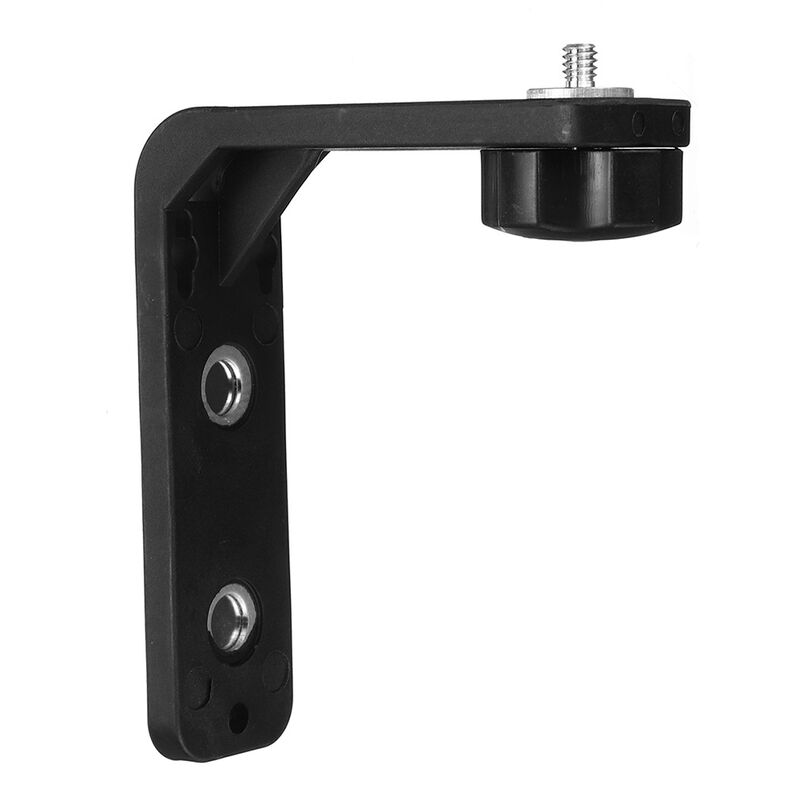 

Asupermall - Soporte de pared de piedra iman en forma de L de 1/4 '5/8' para rosca de adaptador de nivel Lottomr, Negro