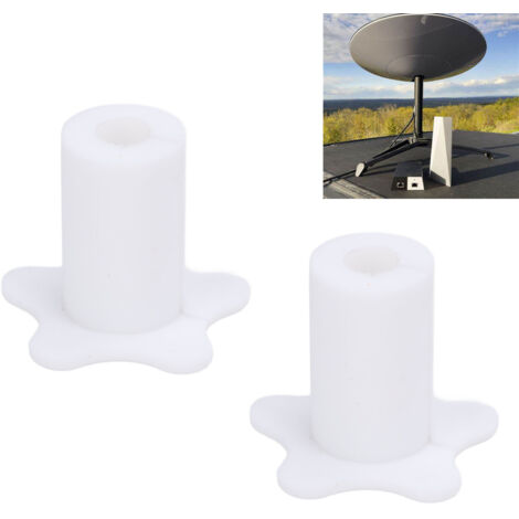 Soporte de pared de silicona para cables de satélite – Juego de cables de antena de 16 mm (5/8 pulgadas), color blanco – 10 unidades