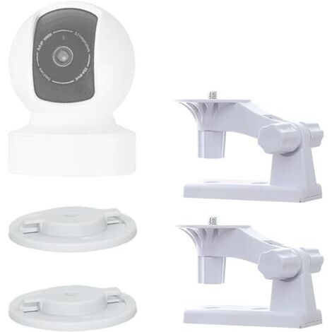 Soporte de pared OYOCAM compatible con TP-Link Tapo C210/C200 y Kasa Indoor Pan EC70/KC410S, juego de 2 soportes de ángulo ajustable con rotación de 180°, fácil instalación en la pared.