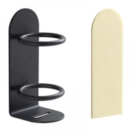 Soporte de pared para cepillos de dientes eléctricos (2 piezas) con ventosa autoadhesiva, color negro