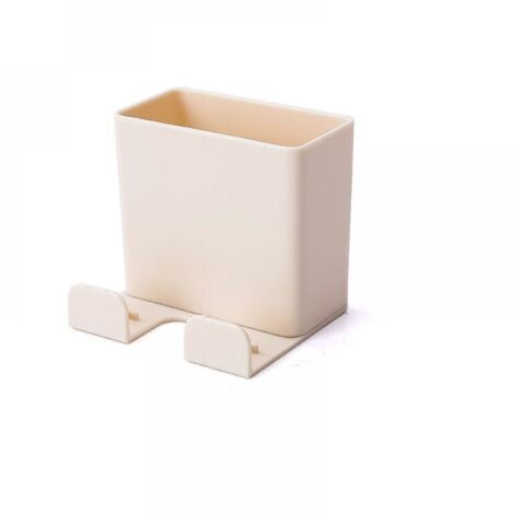 Soporte de pared para control remoto con gancho, soporte para teléfono móvil ABS, caja multimedia para soporte de carga de teléfono, control remoto de aire acondicionado/TV