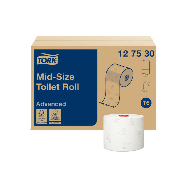 

Papel higiénico TORK - 27 rollos - alta calidad - 127530 - Blanc