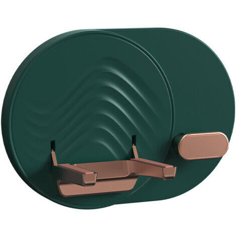 Soporte de pared para secador de pelo, ahorra espacio, permite guardar el cable libremente, soporte para secador de pelo de baño (verde)