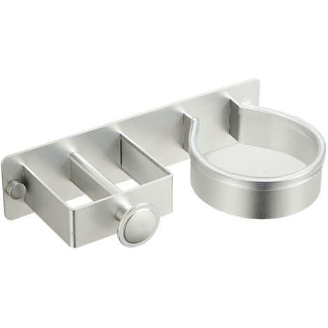 Soporte de pared para secador de pelo, gancho autoadhesivo para secador de pelo, soporte para secador y plancha de pelo, no requiere taladrar, soporte para secador de pelo para el baño.