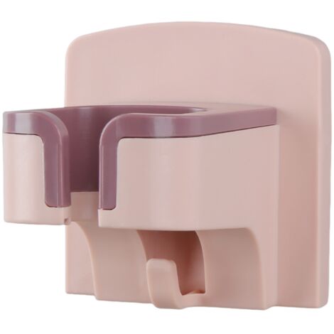 Soporte de pared para secador de pelo, rotación de 180°, manos libres, autoadhesivo, organizador compatible con la mayoría de secadores, apto para hotel, hogar, baño y dormitorio.
