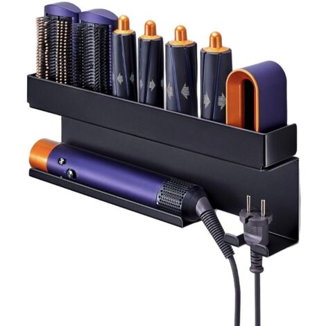 Soporte de pared para secador de pelo sin necesidad de taladrar, soporte para secador y plancha de pelo, accesorios para rizadores y planchas, organizador autoadhesivo para secador de pelo para el bañ