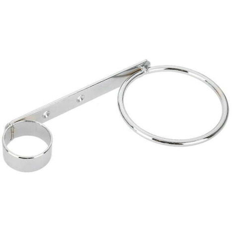 Soporte de pared para secador de pelo y rizador.