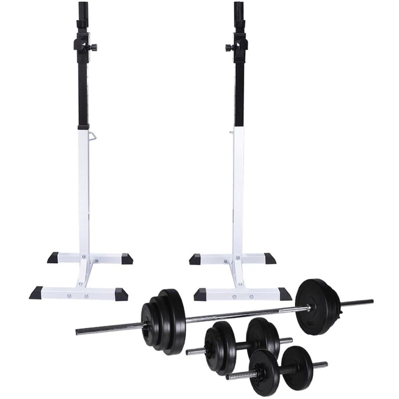 

Soporte de pesas con pesas y mancuernas 30,5 kg