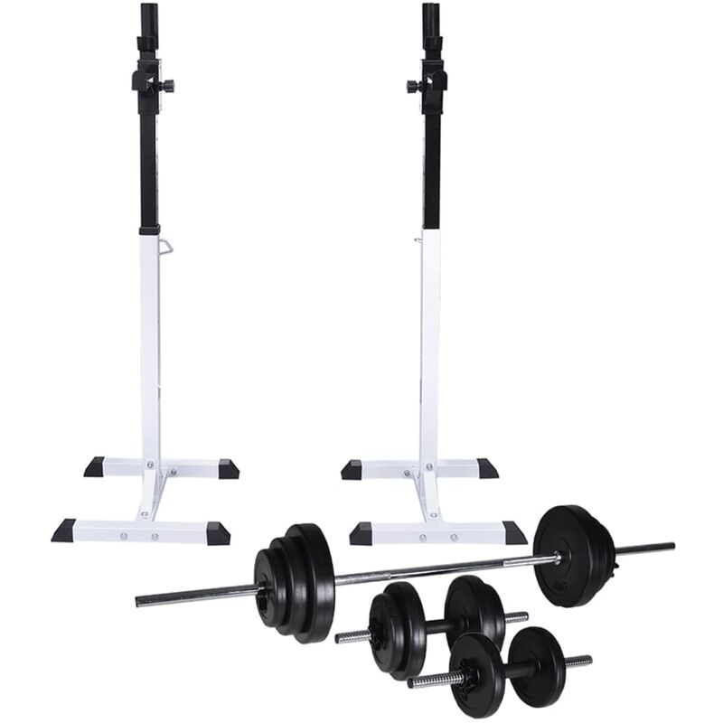 

Soporte de pesas con pesas y mancuernas 30,5 kg