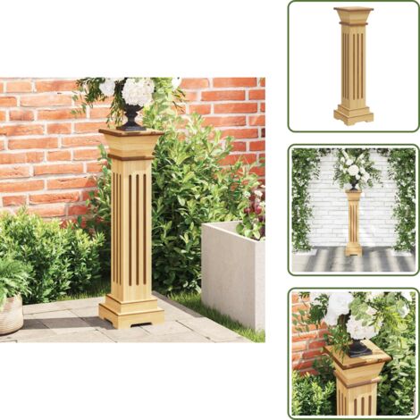 Soporte de pilar - vidaXL Soporte plantas pilar cuadrado madera clara 17x17x66 cm MDF - Soporte para flores