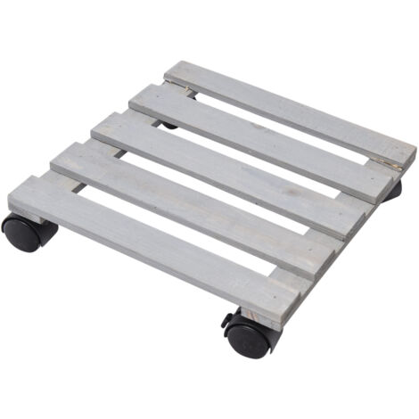 Soporte de planta cuadrado con ruedas WERKA PRO  30x30 cm