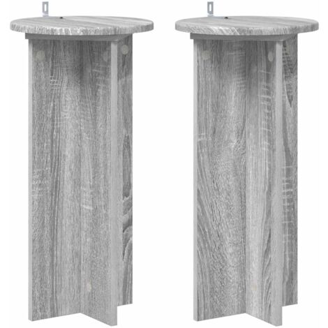 Soporte de plantas 2 pcs Gris  29,5 x 29,5 x 60 cm