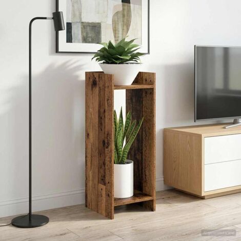 Soporte de plantas 2 pcs Madera vieja 30 x 30 x 80 cm
